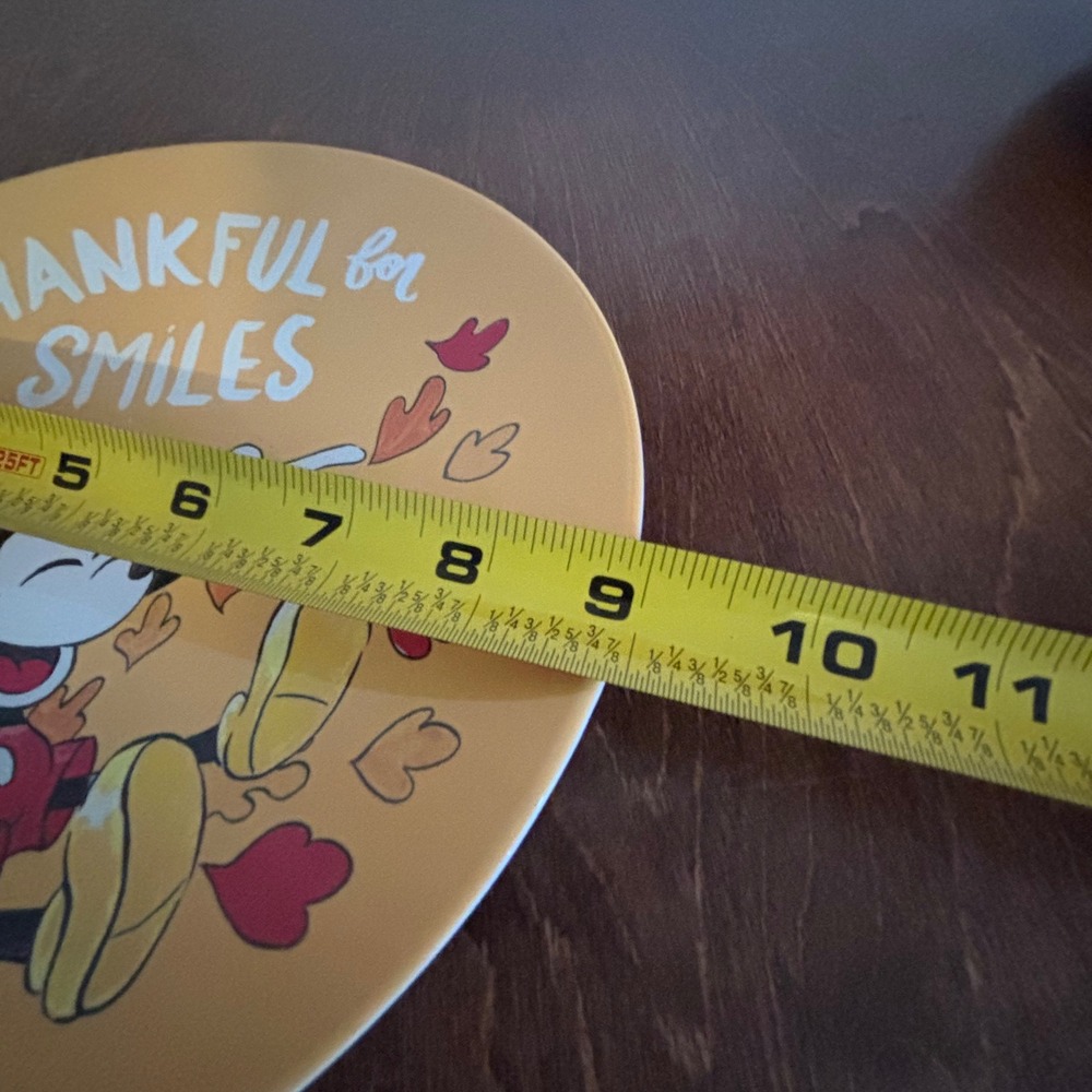 Disney Mickey Mouse Dinner Plate Kids Yellow Pottery Barn Kids Thanksgiving - Picture 4 of 4